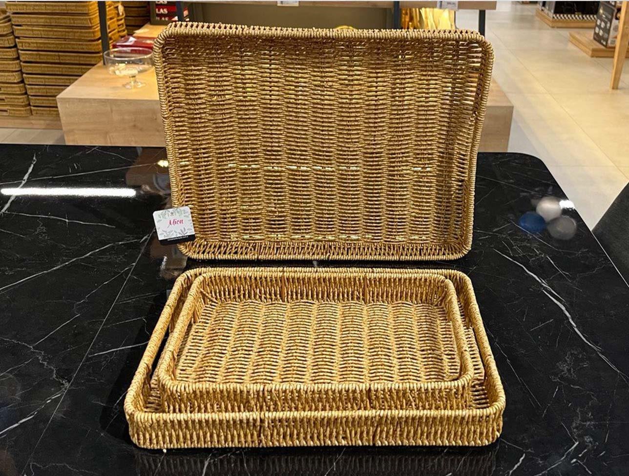 MİEN RATTAN 3 LÜ TEPSİ