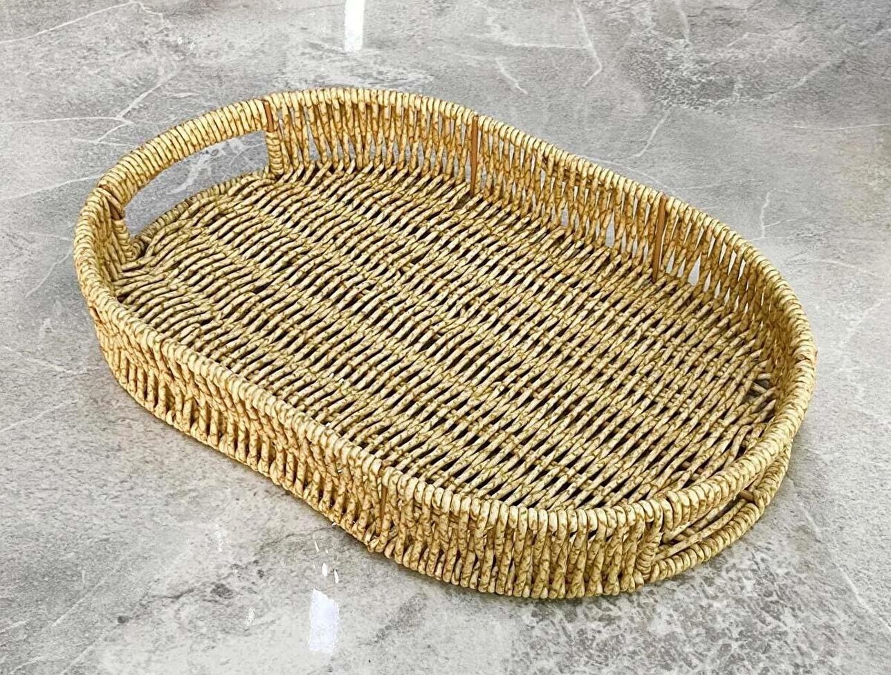 MİEN RATTAN OVAL 3 LÜ TEPSİ