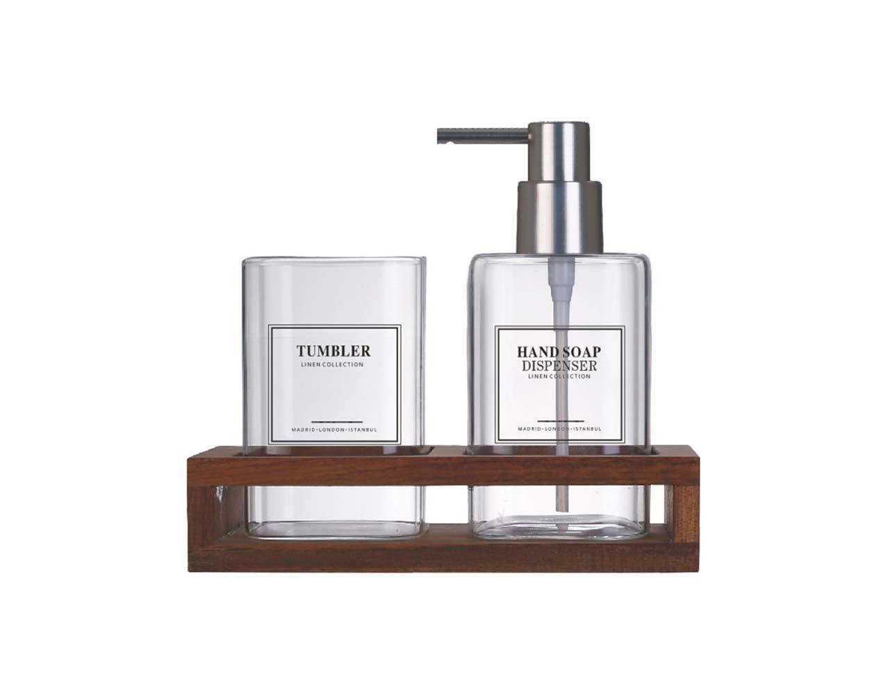 MİEN SARA CAM SIVI SABUNLUK SETİ 1326