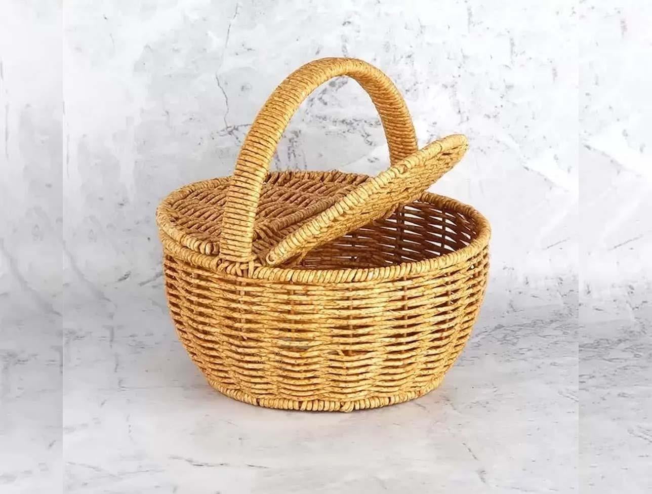 MİEN YUVARLAK RATTAN KULPLU ÇANTA GM6057