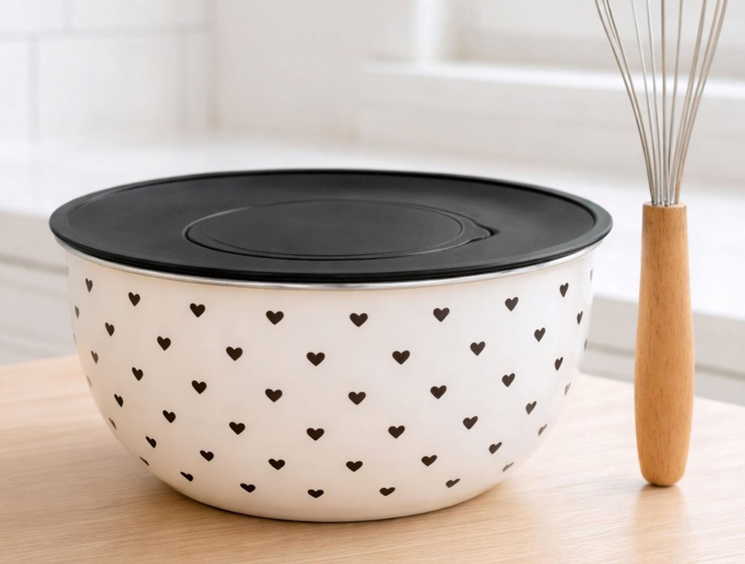 MOLİNO EMAYE PLASTİK KAPAKLI KARIŞTIRMA KABI