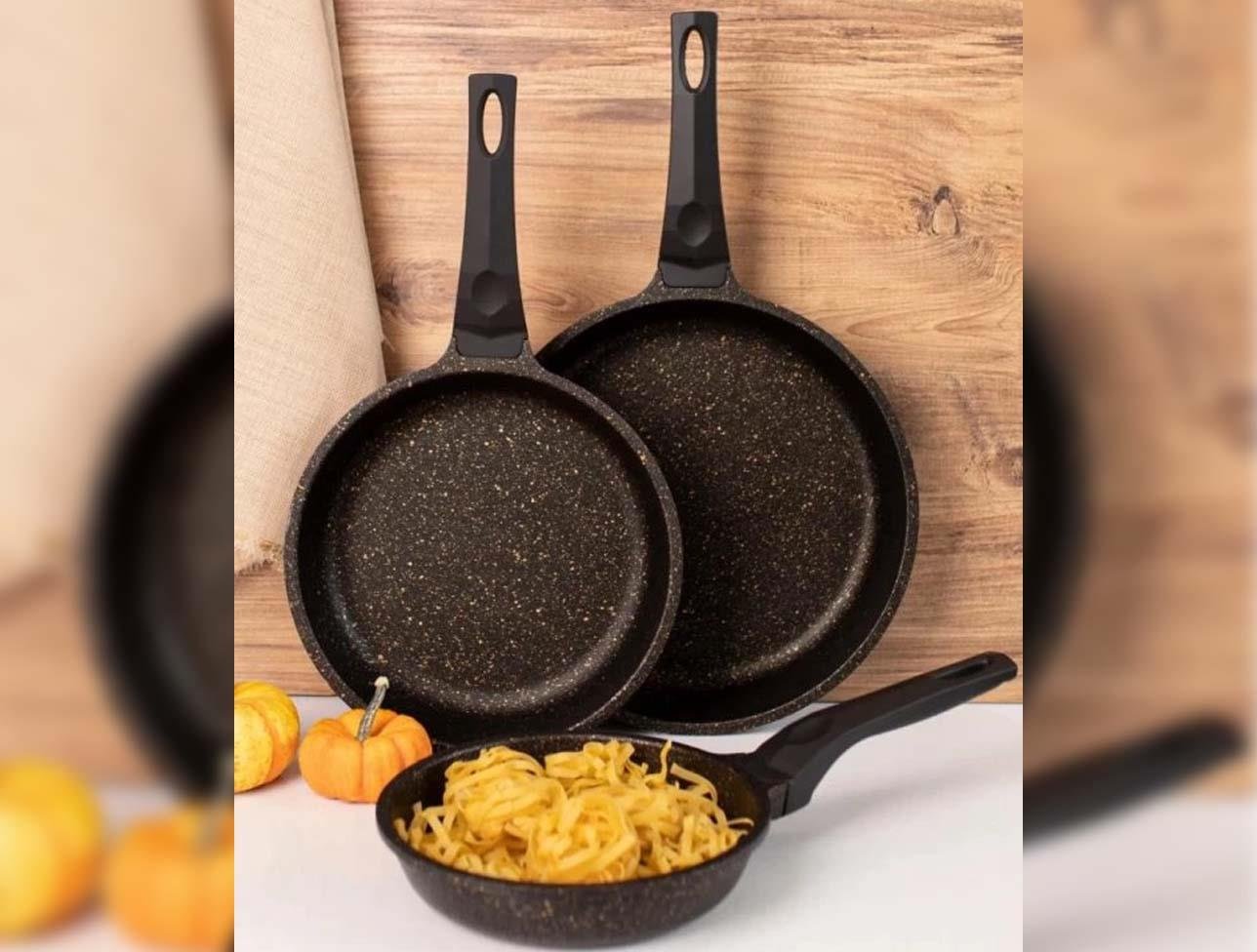 OMS 3 PCS DÖKÜM GRANİT  TAVA SET 3 LÜ
