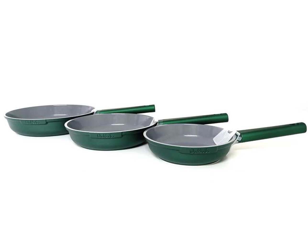 OMS 3 PCS NON STICK CERAMIC YEŞİL SET. 20-24-28 CM