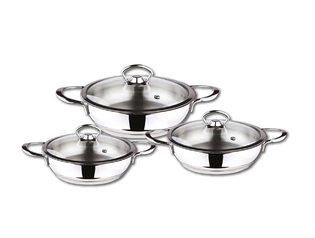OMS 6 PCS ÇELİK SAHAN SET SADE