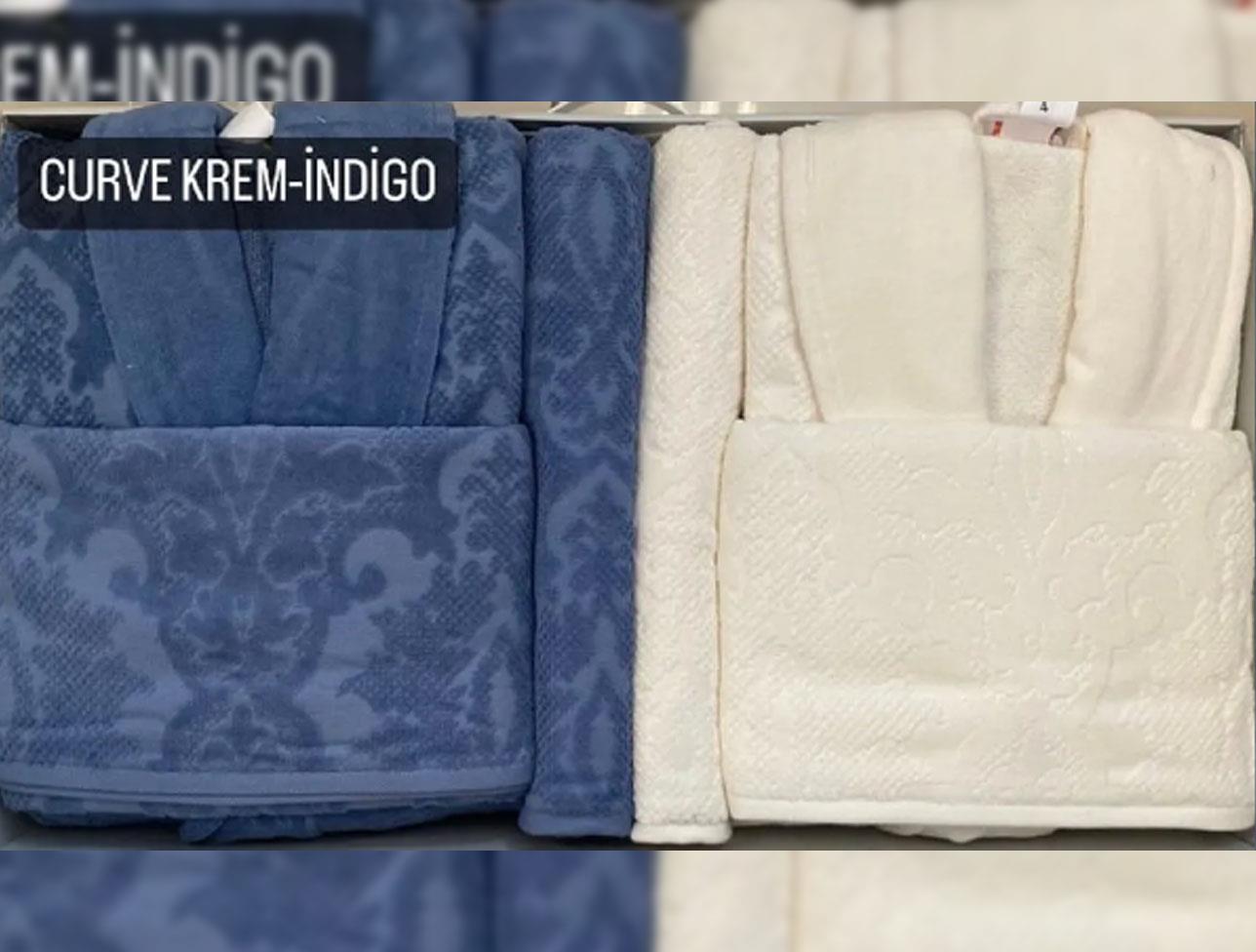 ÖZDİLEK CURVE KREM-INDIGO AILE SETI