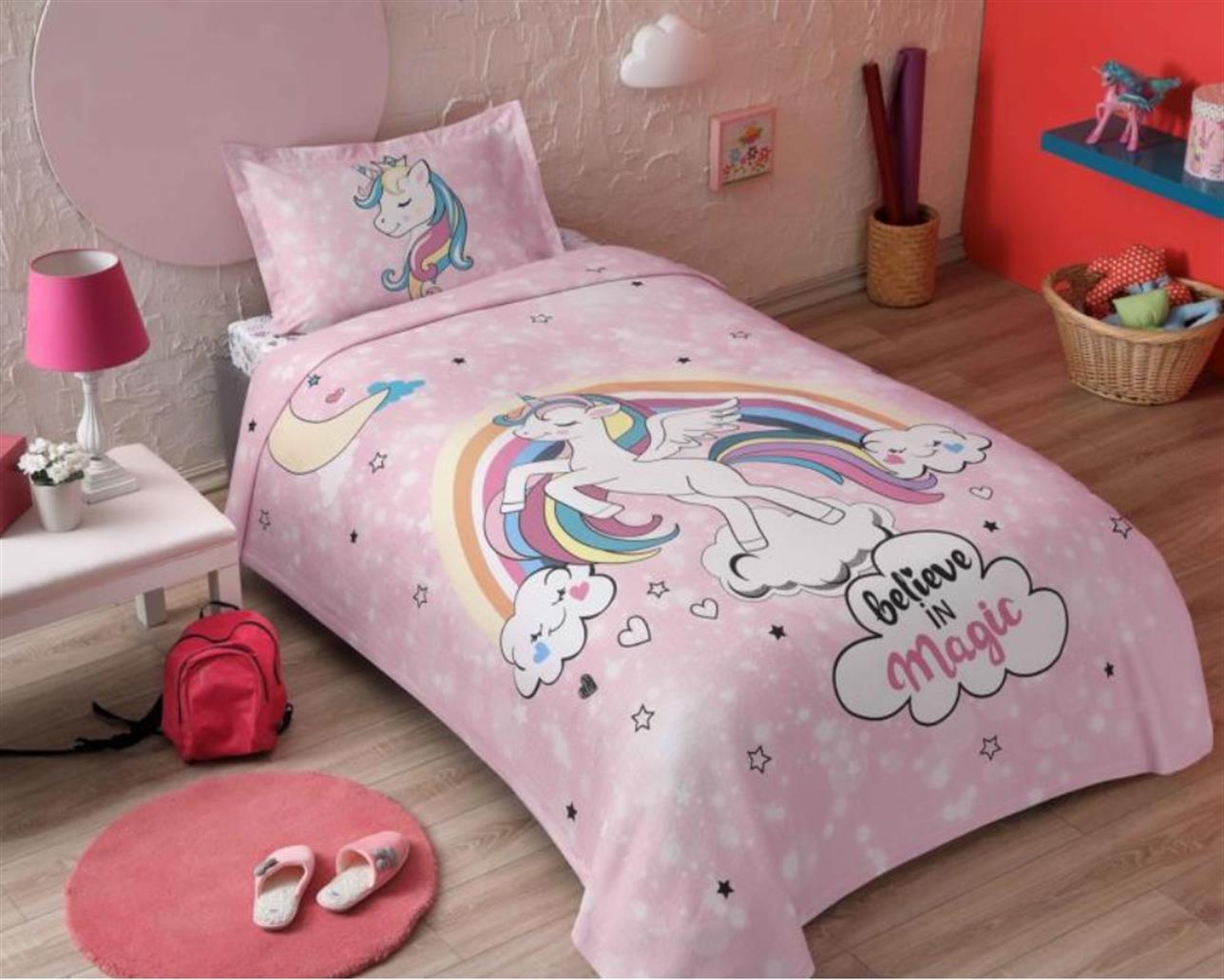 ÖZDİLEK PİKE TAKIMI RF TEK K.PEMBE UNICORN