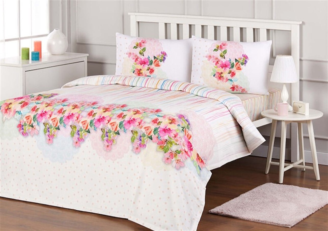 ÖZDİLEK RF. PİKE TK. ÇİFT KİŞİ PEMBE MULTİ COLOUR