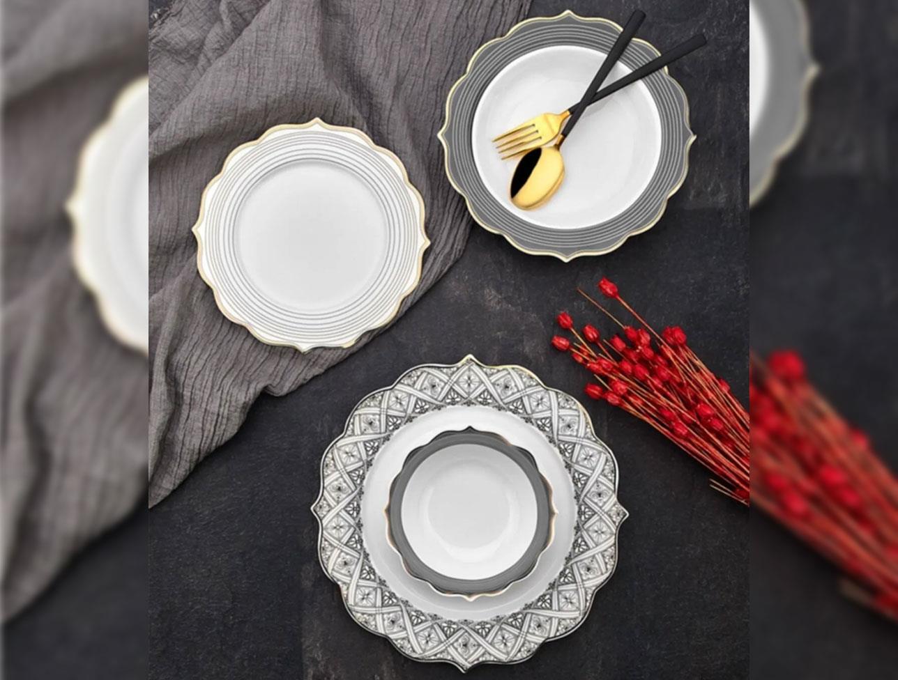 PAÇİ 24 PARÇ FLORA BONE CHİNA YEMEK TAKIMI