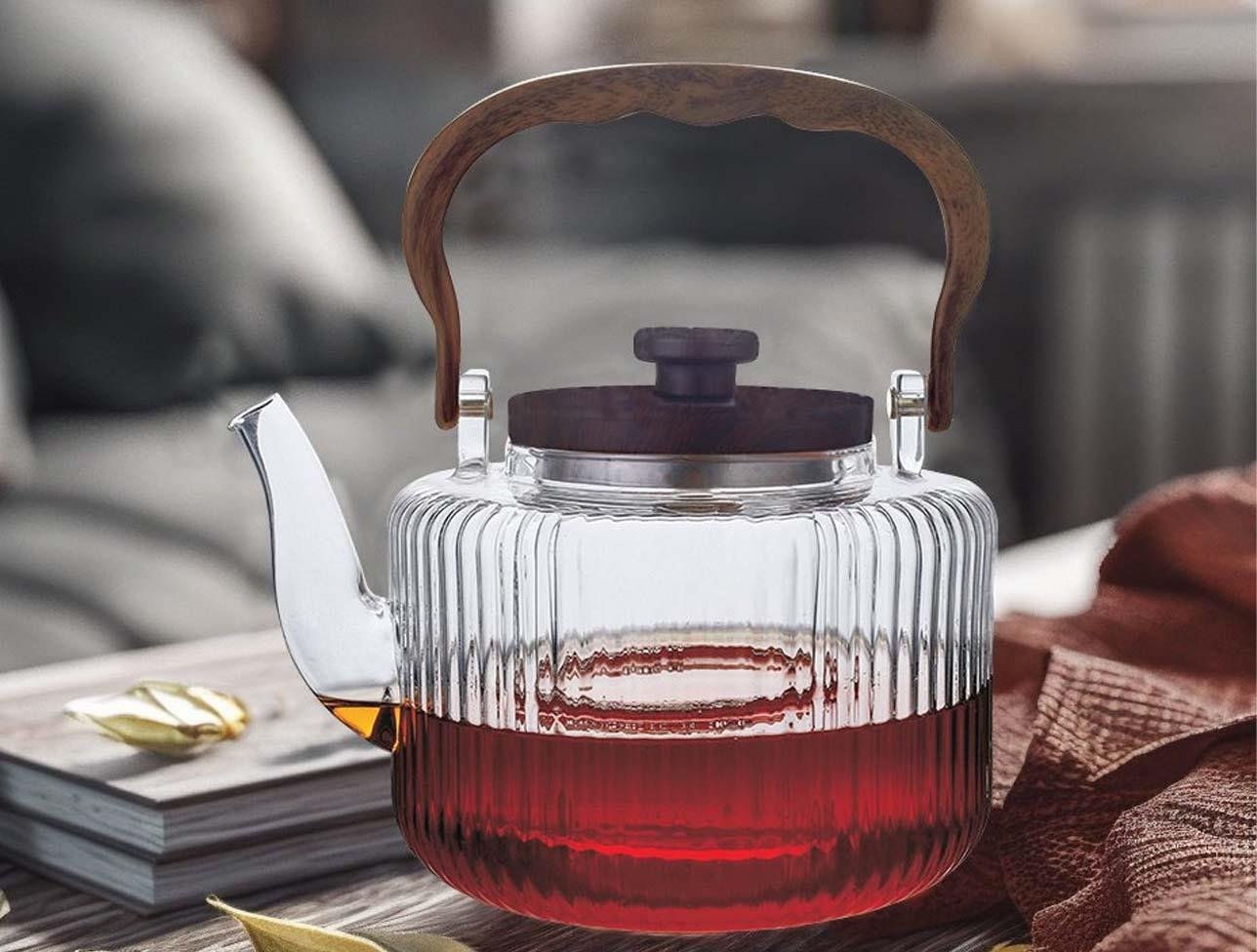 PAÇİ MİLLA 1200ML AKASYA SAPLI CAM DEMLİK 401373