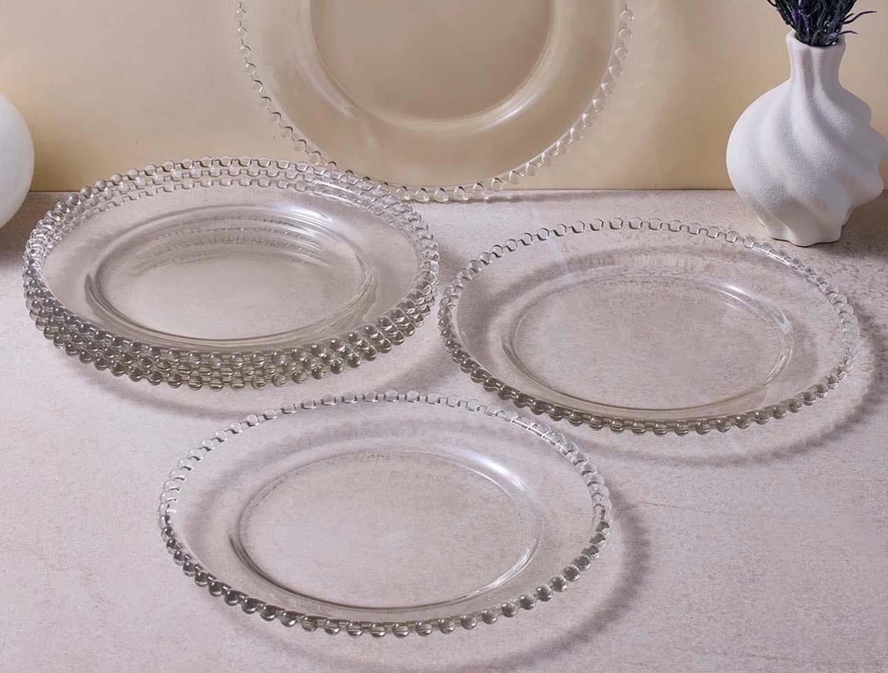 PEROTTİ BONCUKBAĞI 6 LI 20CM CAM PASTA TABAĞI