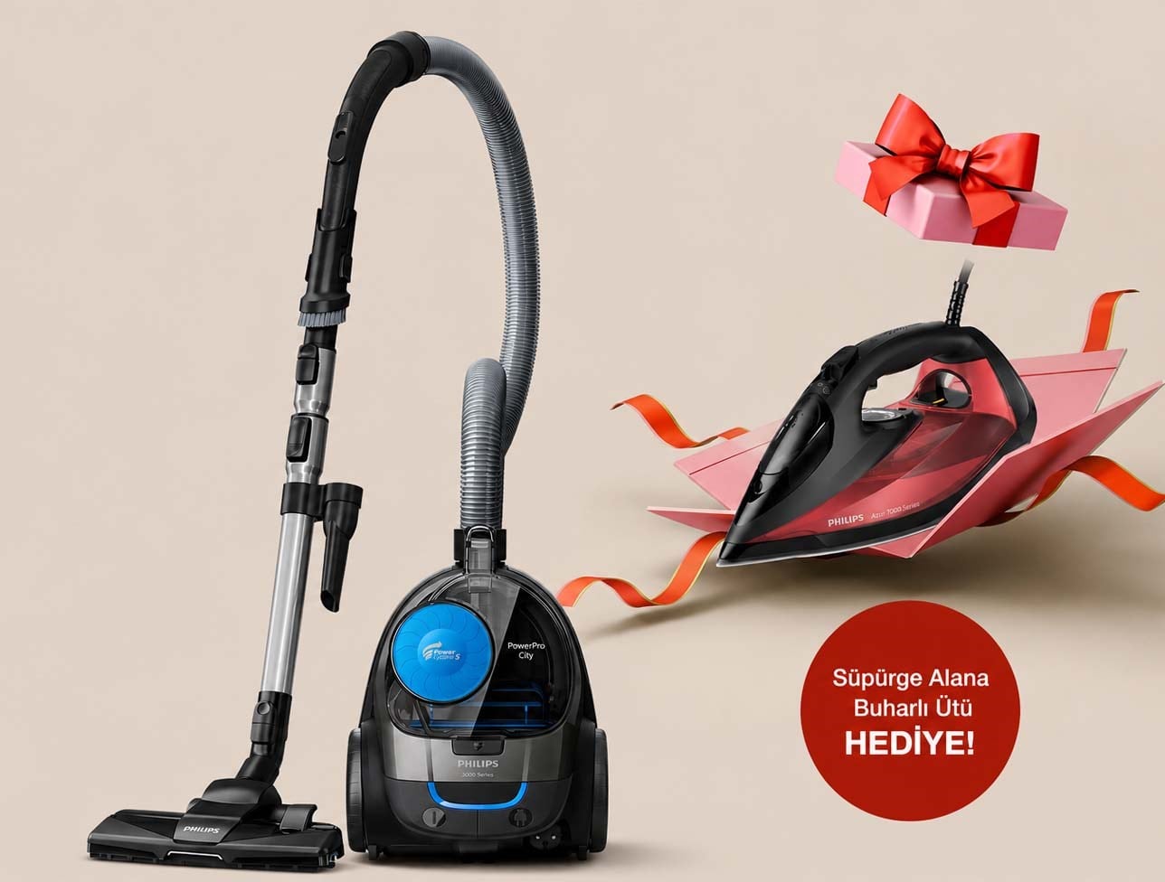 PHİLİPS BXA0071/00 SÜPÜRGE VE ÜTÜ SETİ