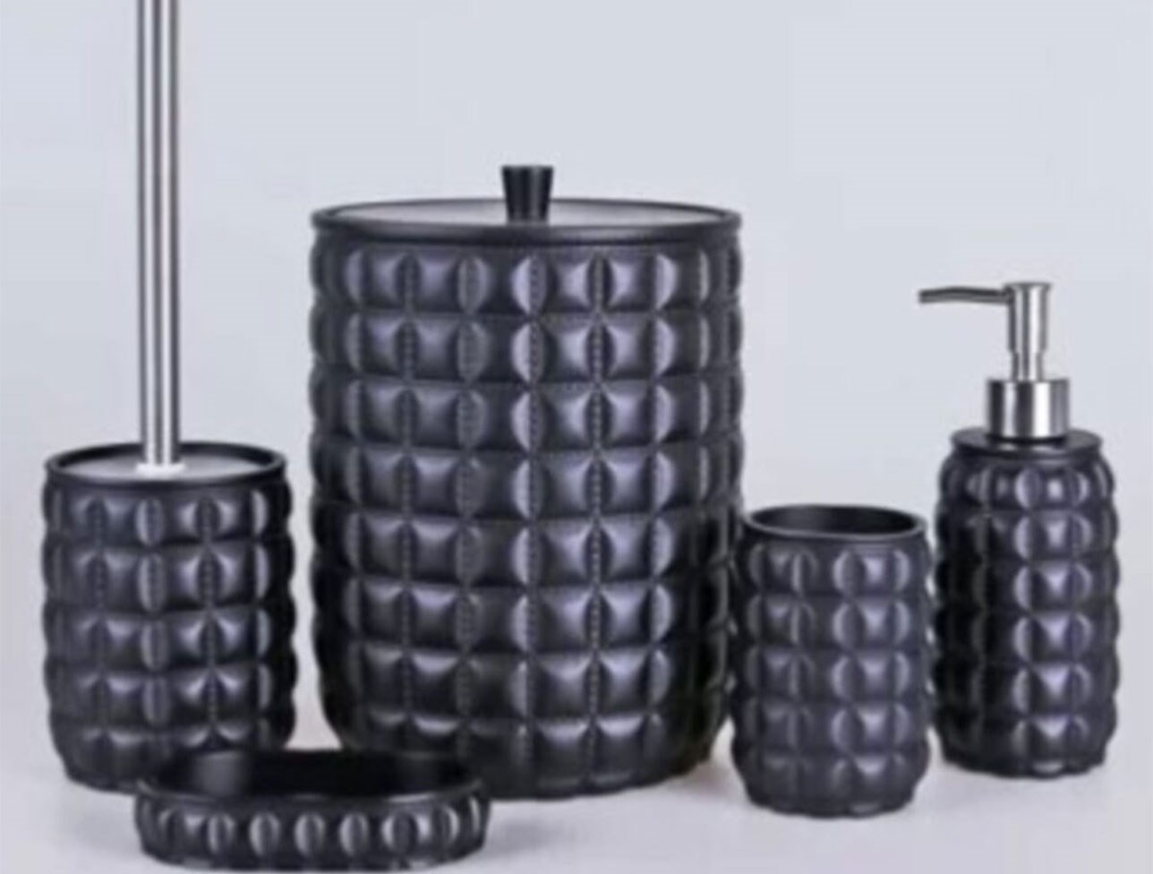 SELİM KAPİTONE SİYAH BANYO SETİ SBNY 138SYH15RS