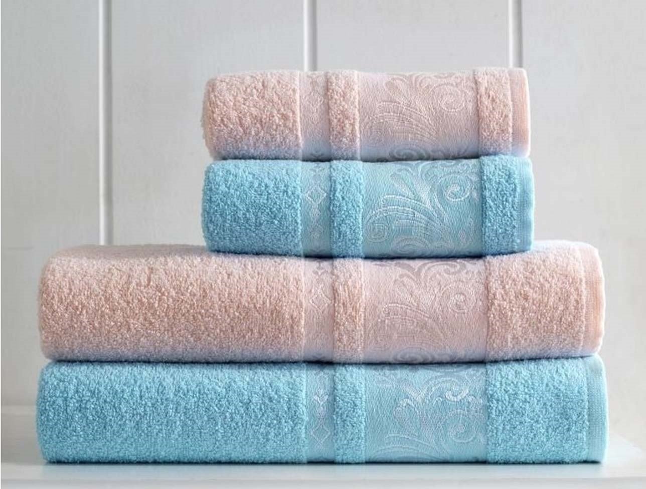 SOLEY TESSA JAKARLI HAMAM SETİ MAVİ-SOMON