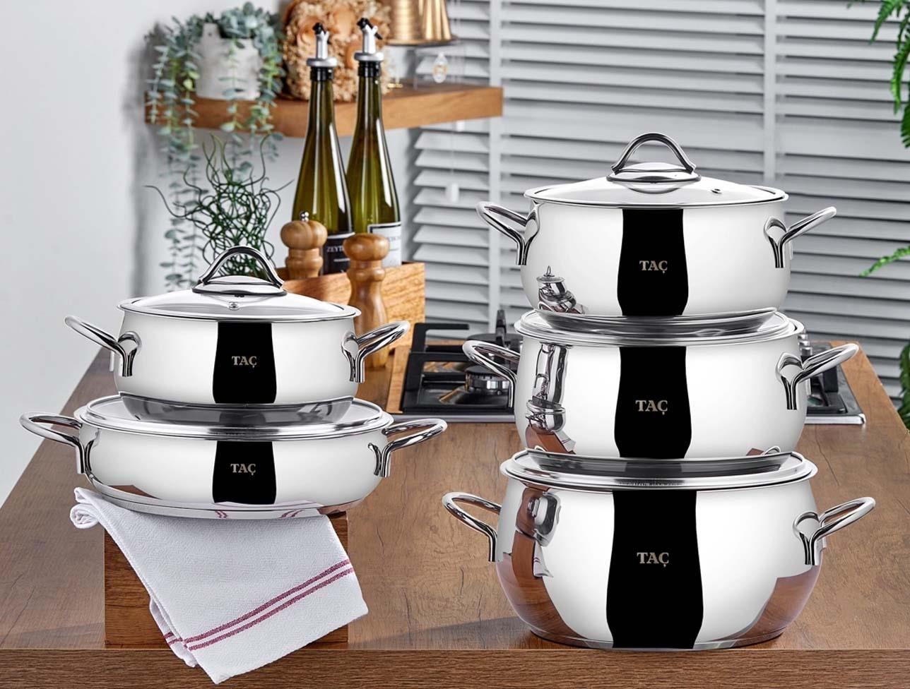TAÇ MASTER STEEL10 PRÇ ÇELİK TENCERE SETİ 4869