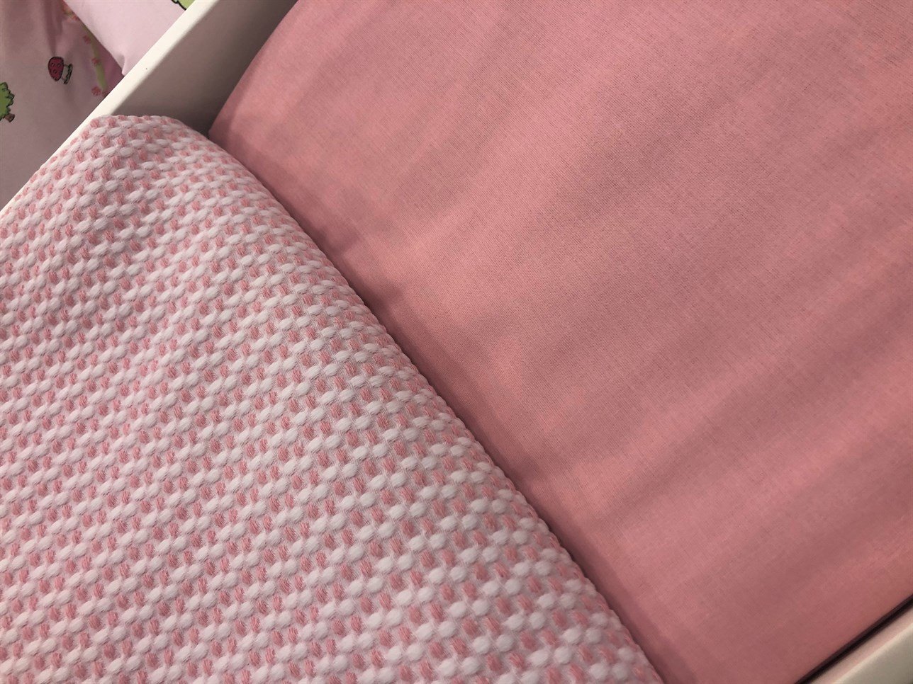 TAÇ PİKELİ NEVRESİM SETİ ÇİFT KİŞİ  MARINA PEMBE