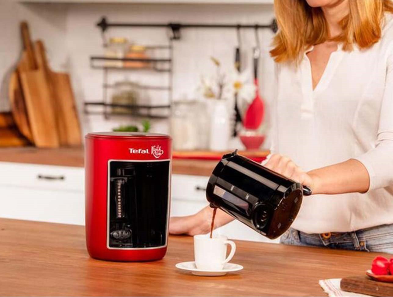 TEFAL KÖPÜKLÜM AUTO TÜRK KAHVE MAKİNASI KIRMIZI