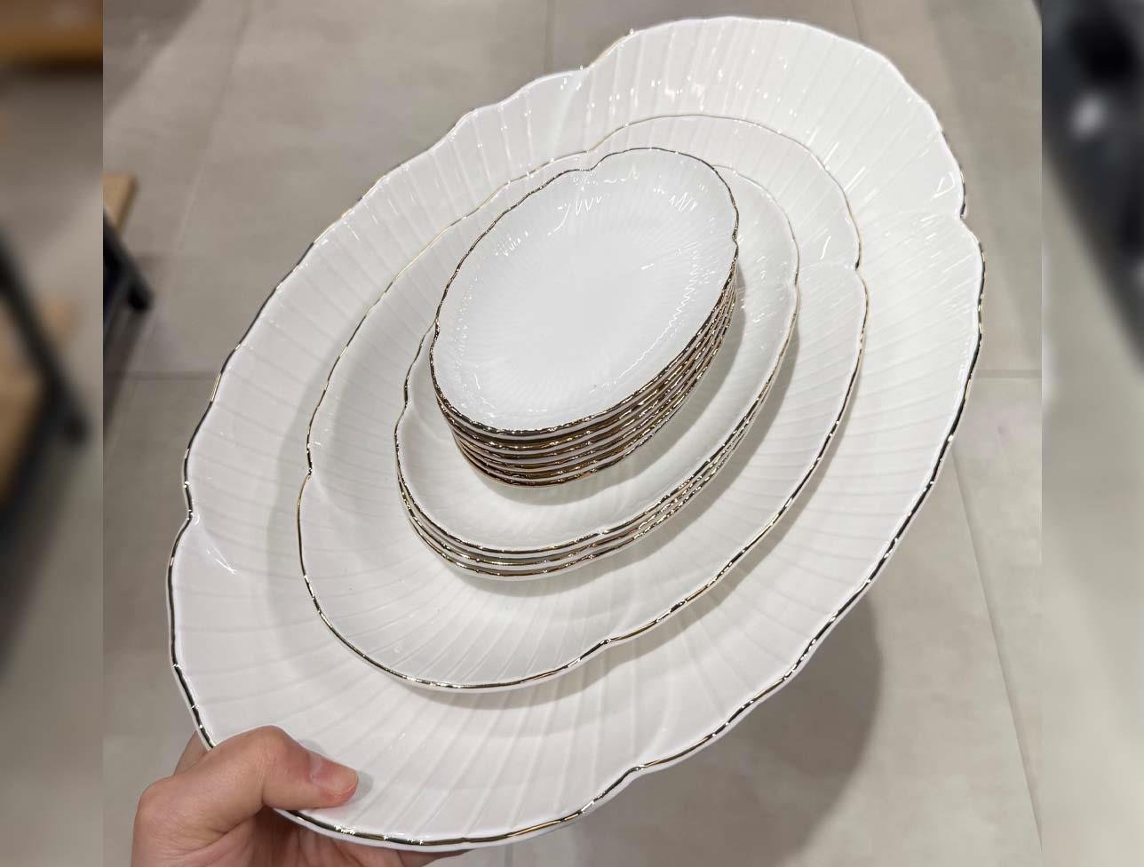 TEKBİR GOLD TEKLİ SUNUM TABAĞI YX230059-7G