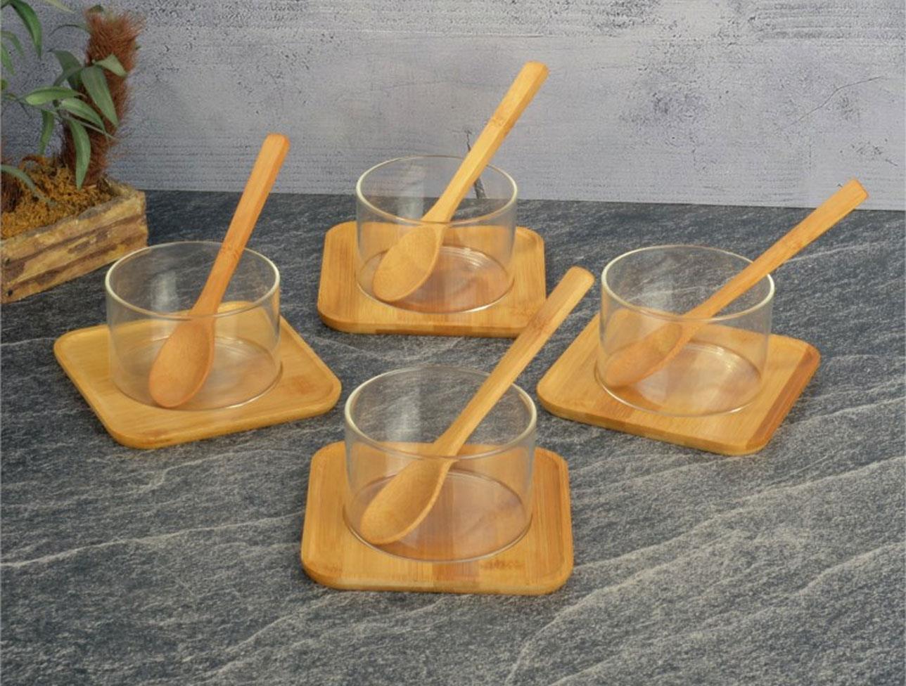 TOHANA THN99055 12 - BAMBU TABAKLI CAM SUFLE SETI