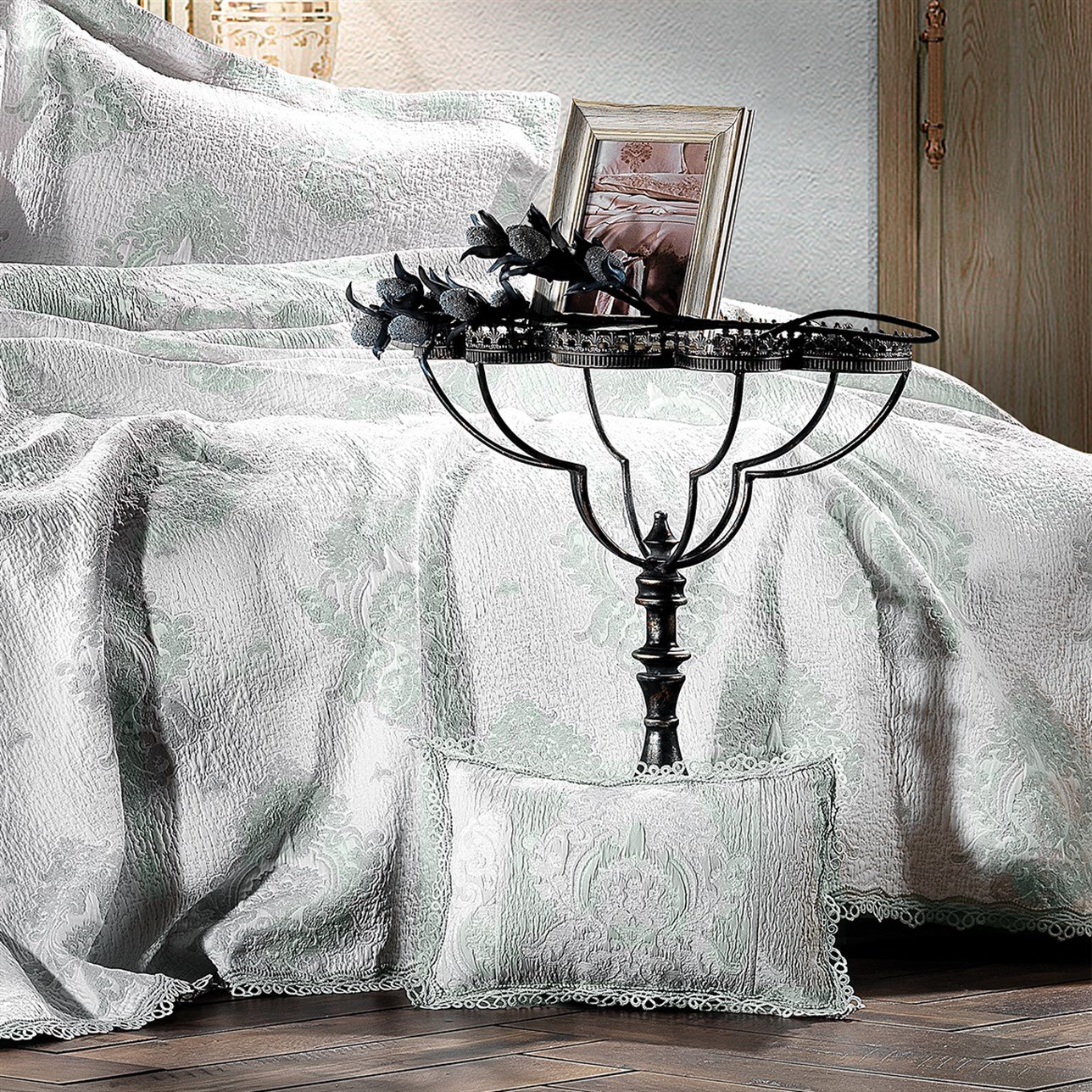 ZEBRA ALL DAYS DAMASK YATAK ÖRTÜSÜ ÇİFT K.YEŞİL