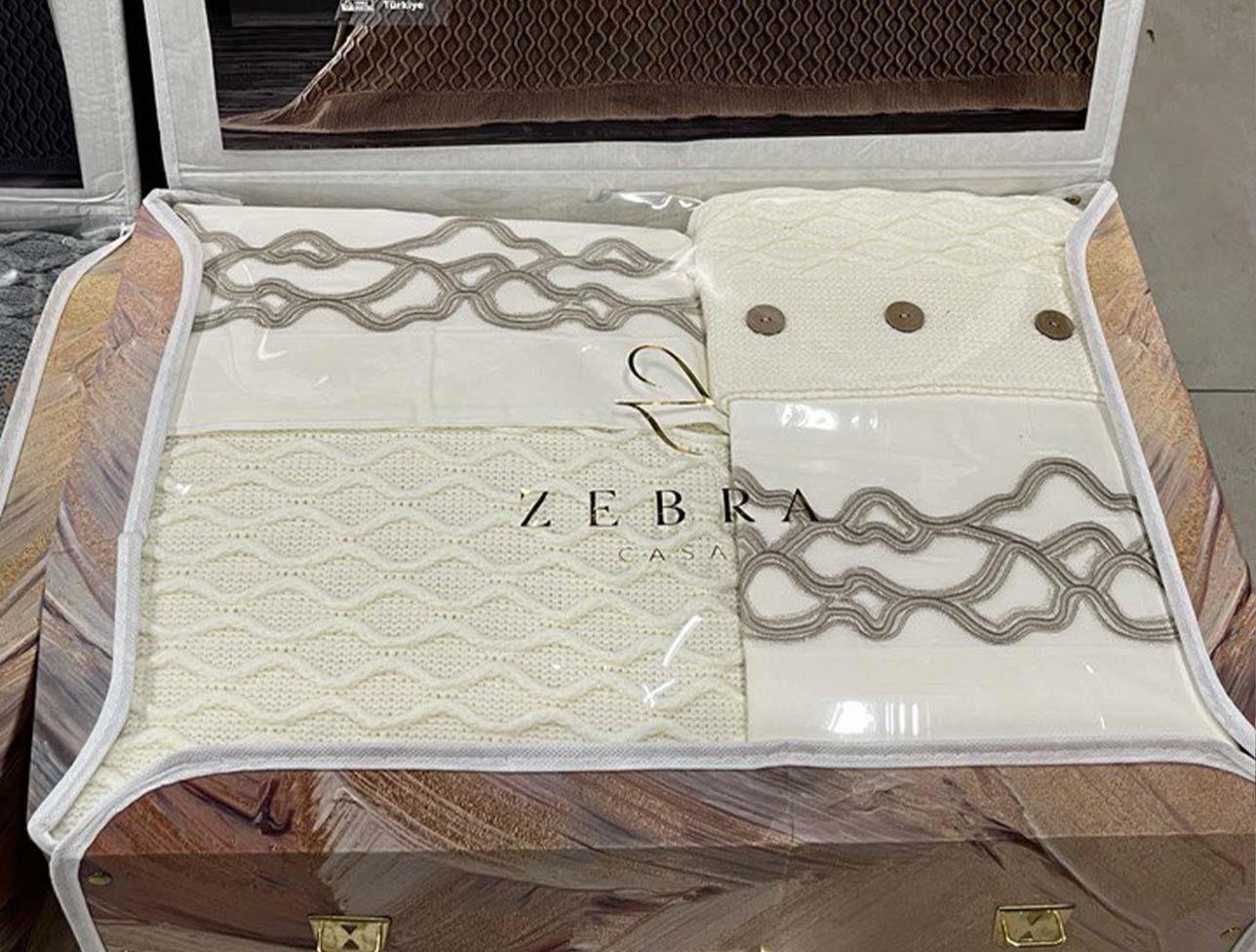 ZEBRA ASOS TRIKO YATAK ÖRTÜSÜ SETİ KREM