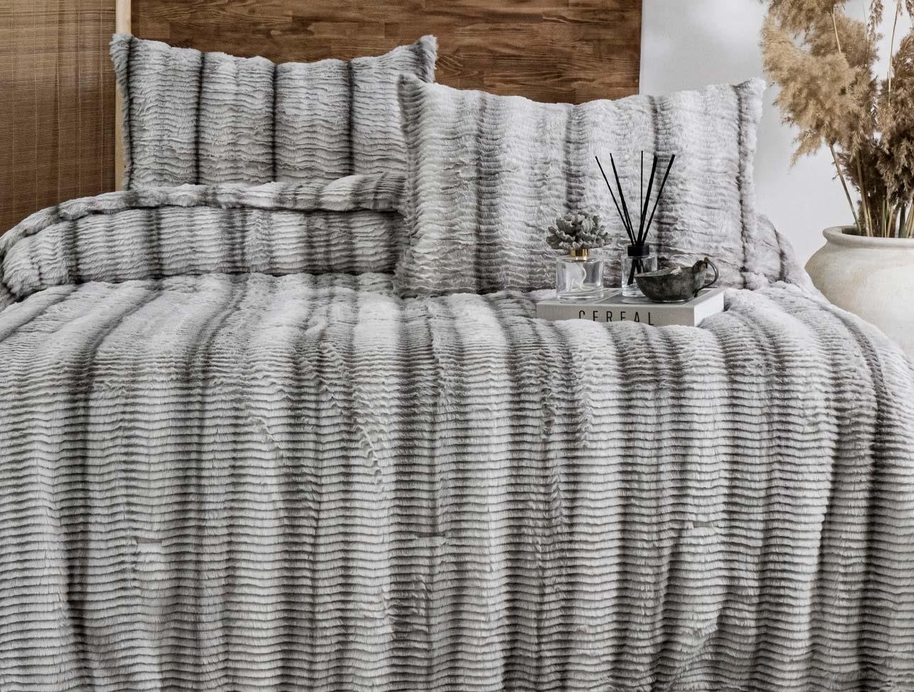 ZEBRA JENNY COMFORTER SET GRİ