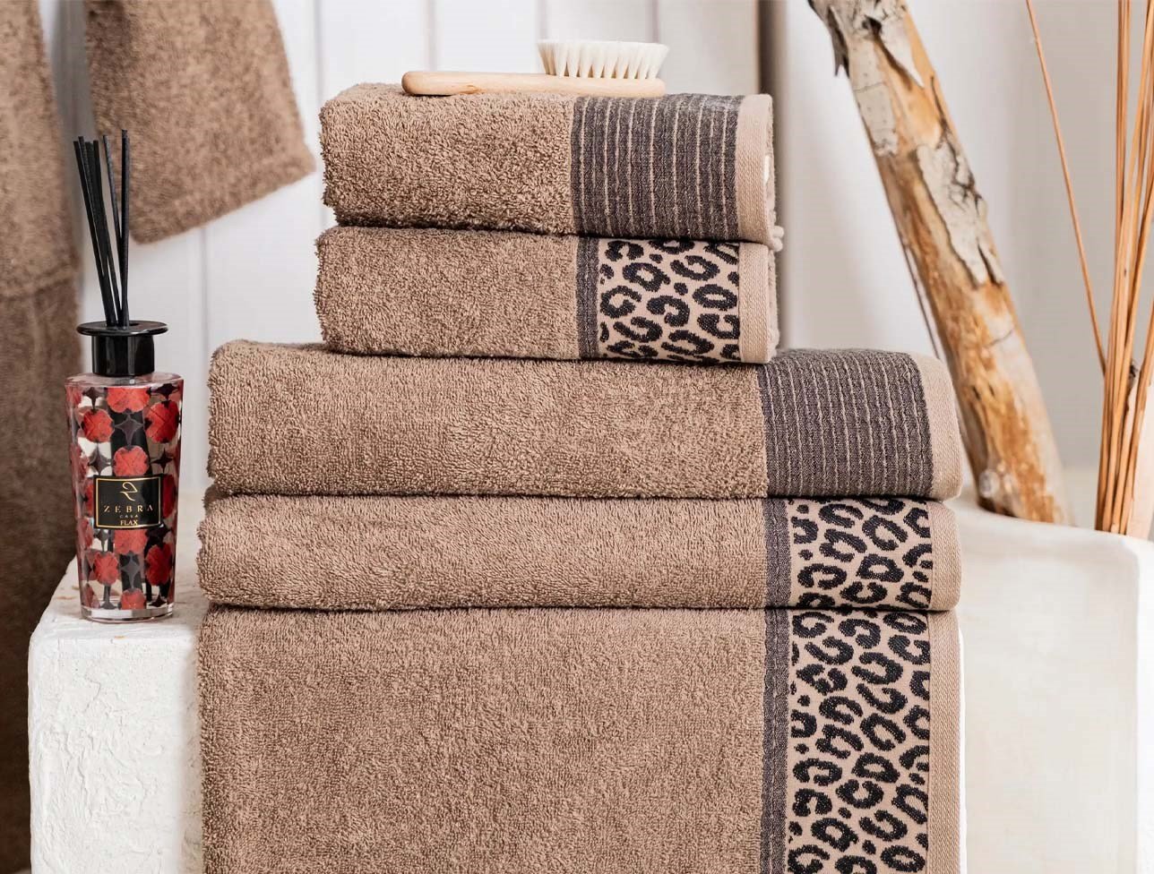 ZEBRA LEONİE 6 PCS JAKARLI ABS KAHVE-KAHVE