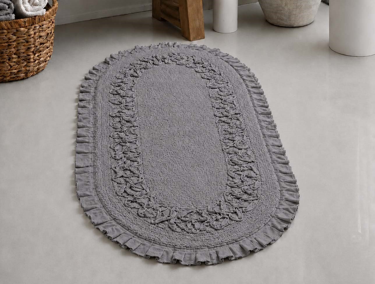 ZEBRA PARİSA TEKLİ PAMUK PASPAS GRİ 80x120