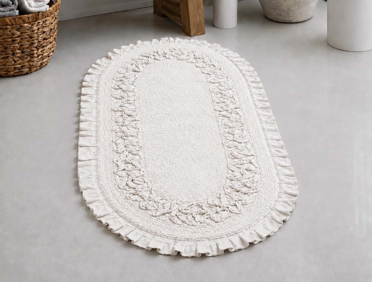 ZEBRA PARİSA TEKLİ PAMUK PASPAS KREM 80x120