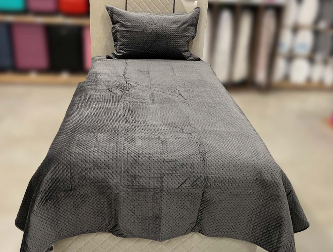 ZEBRA SCALA YATAK ÖRTÜSÜ TEK KİŞİLİK ANTRASİT