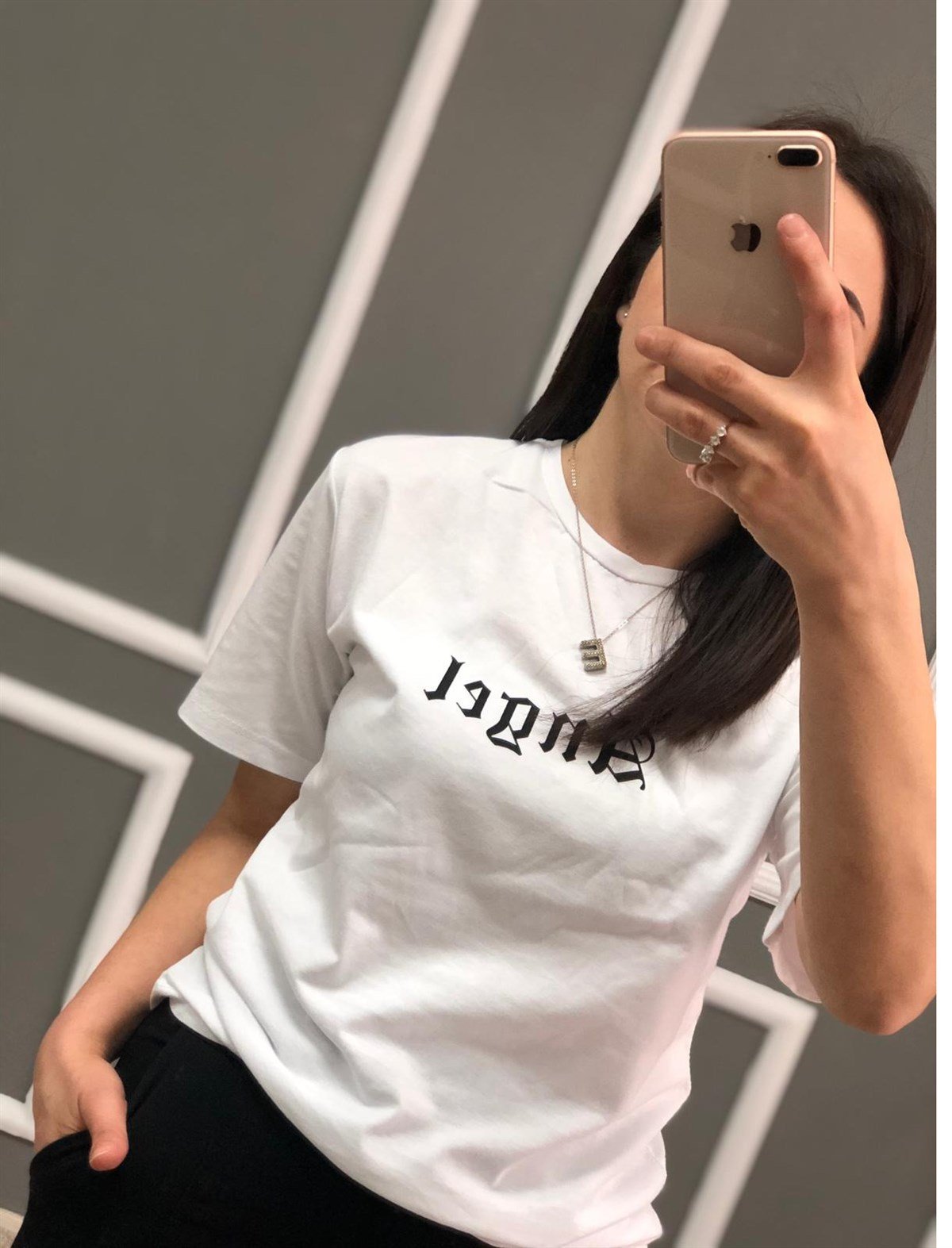 Önü Angel Yazılı İkili Takım