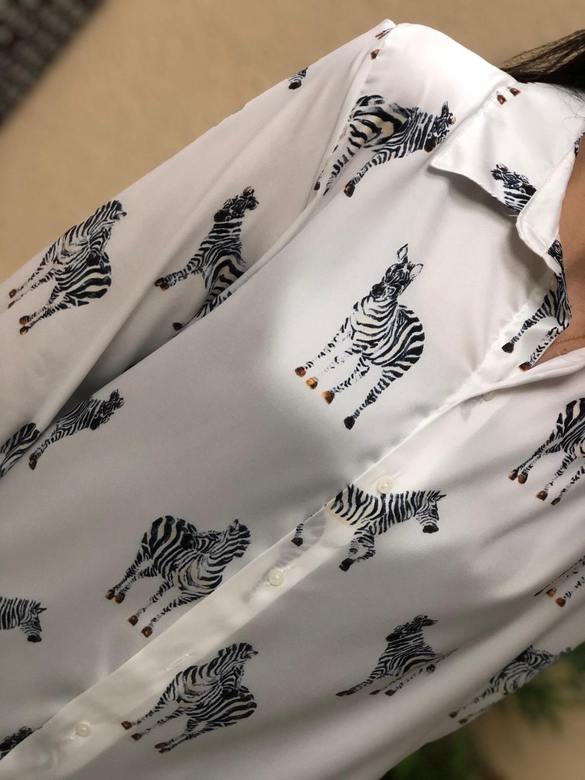 Zebra Baskılı Gömlek