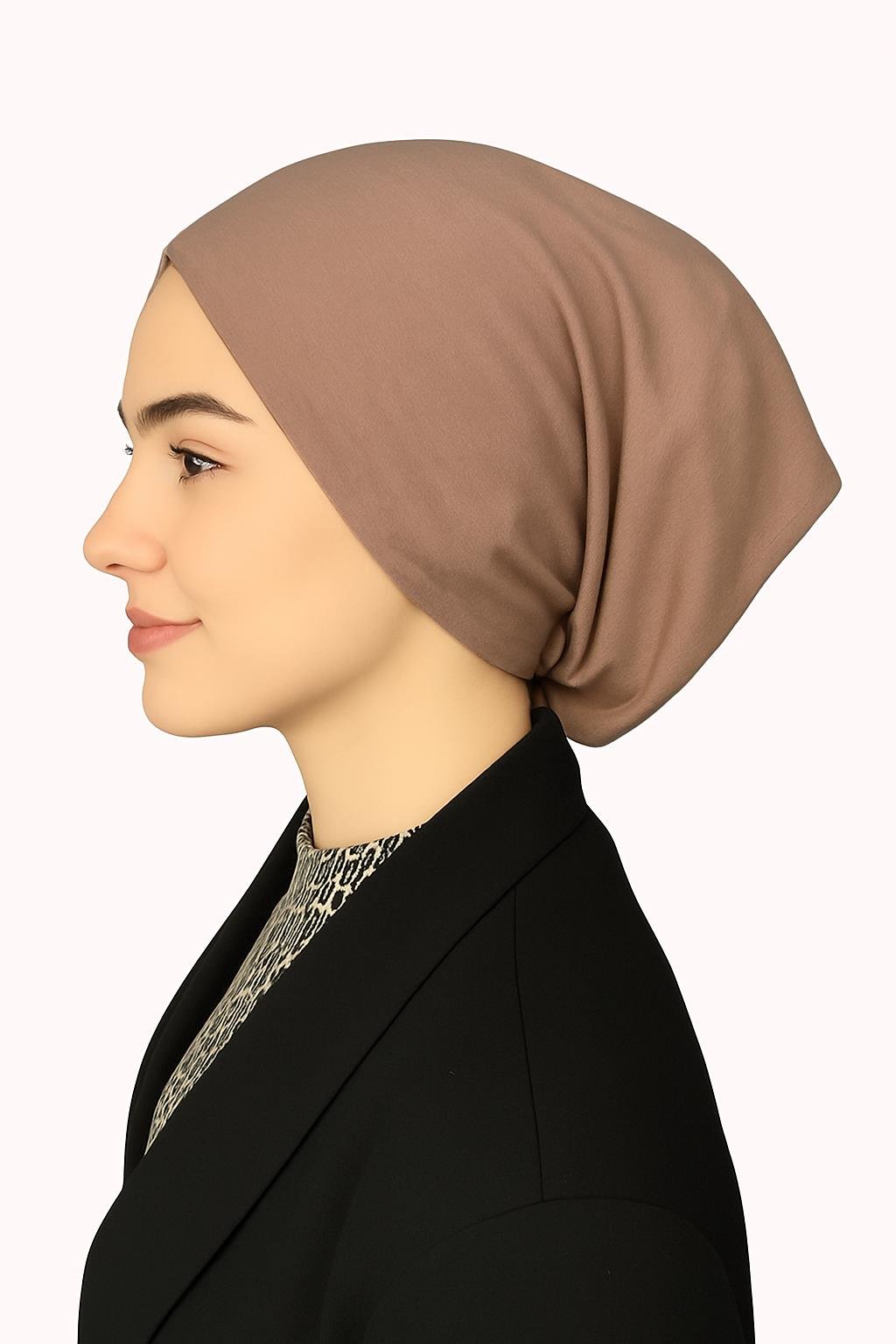 Boru Bone Düz Penye Kumaş, Vizon Renk