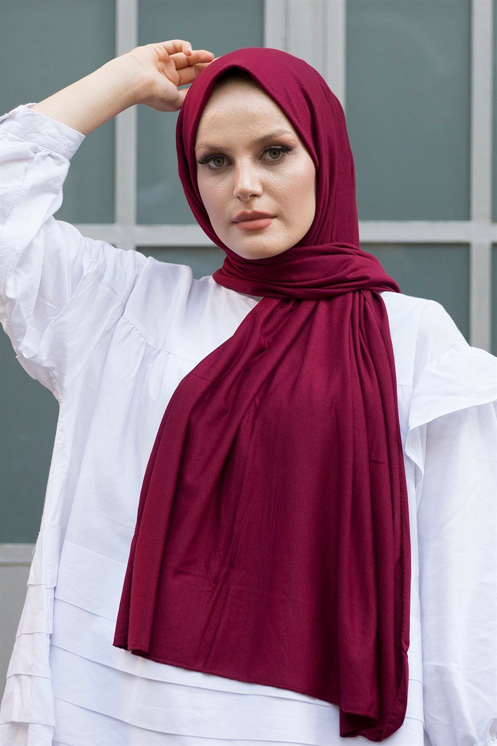 Kadın Penye Şal Bordo