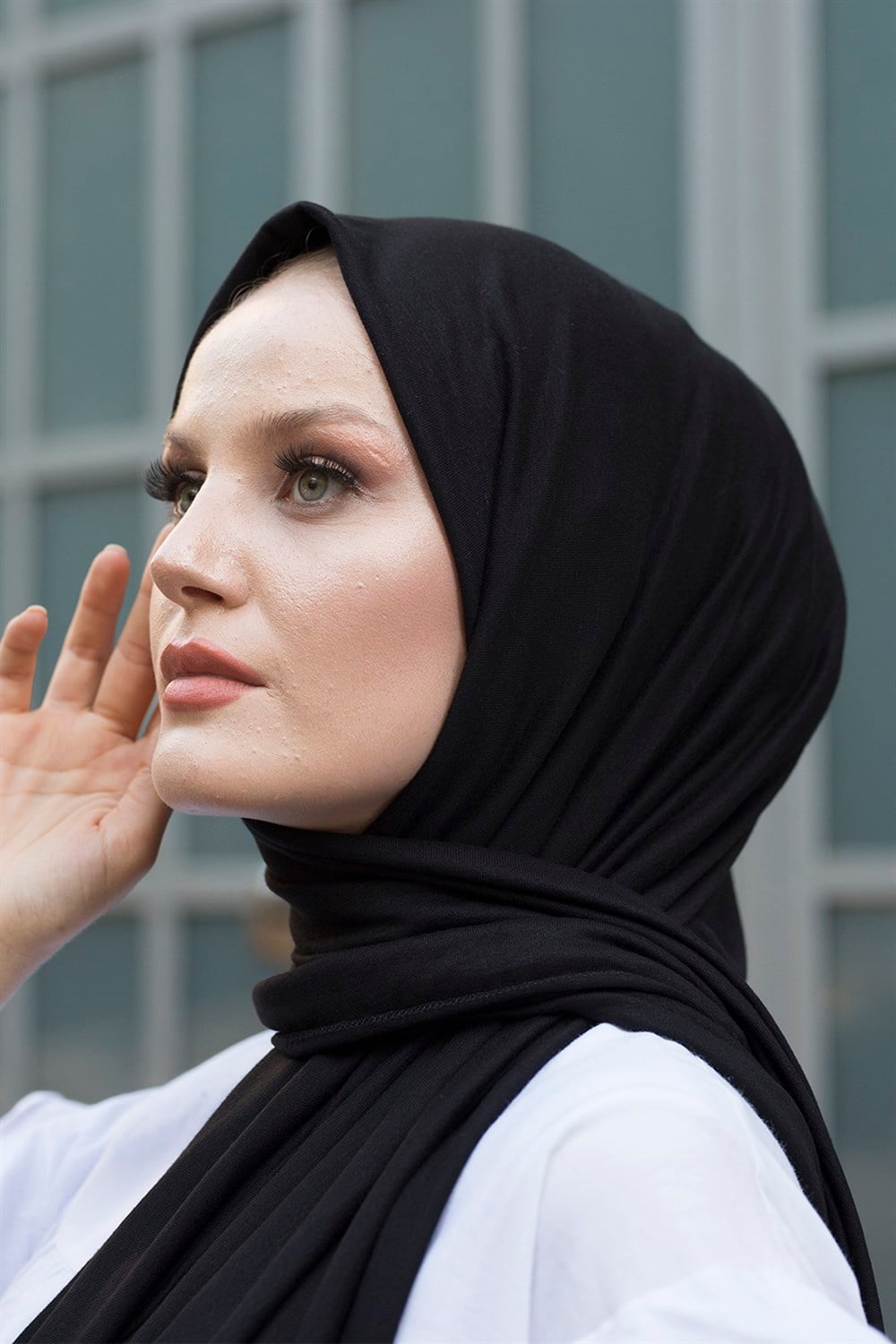 Kadın Penye Şal Siyah