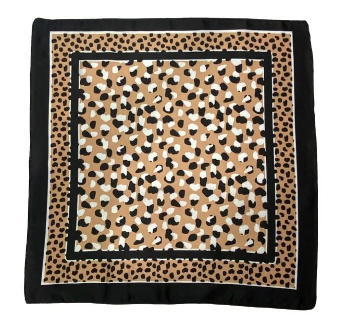 Leopar Desenli Siyah Beyaz Renkli Kadın Saç Aksesuarı, Fular, Bandana