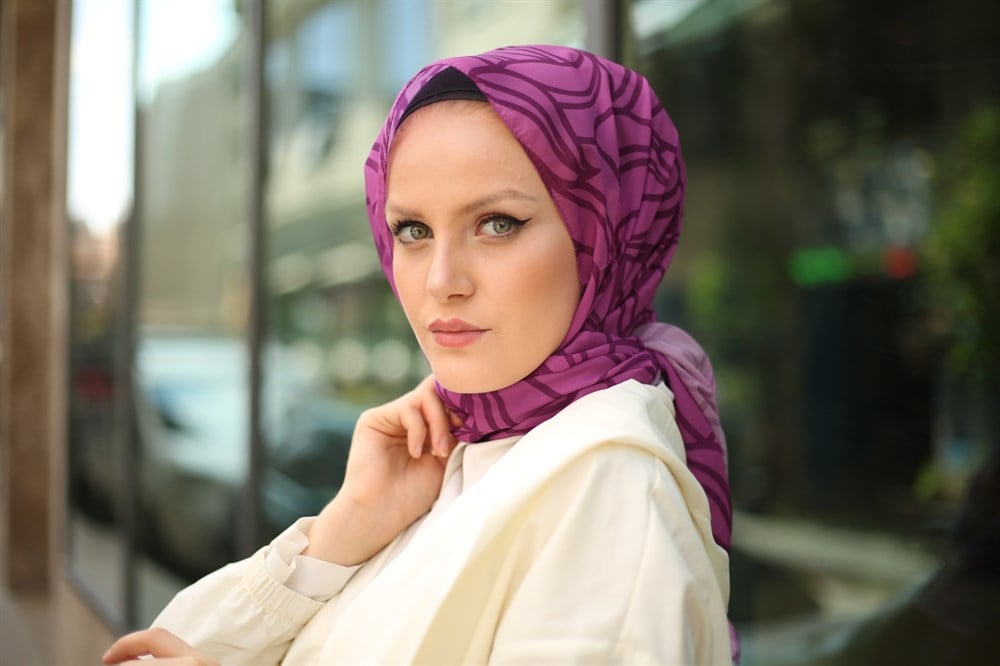 STELLA YAPRAK DESEN ŞAL FUŞYA