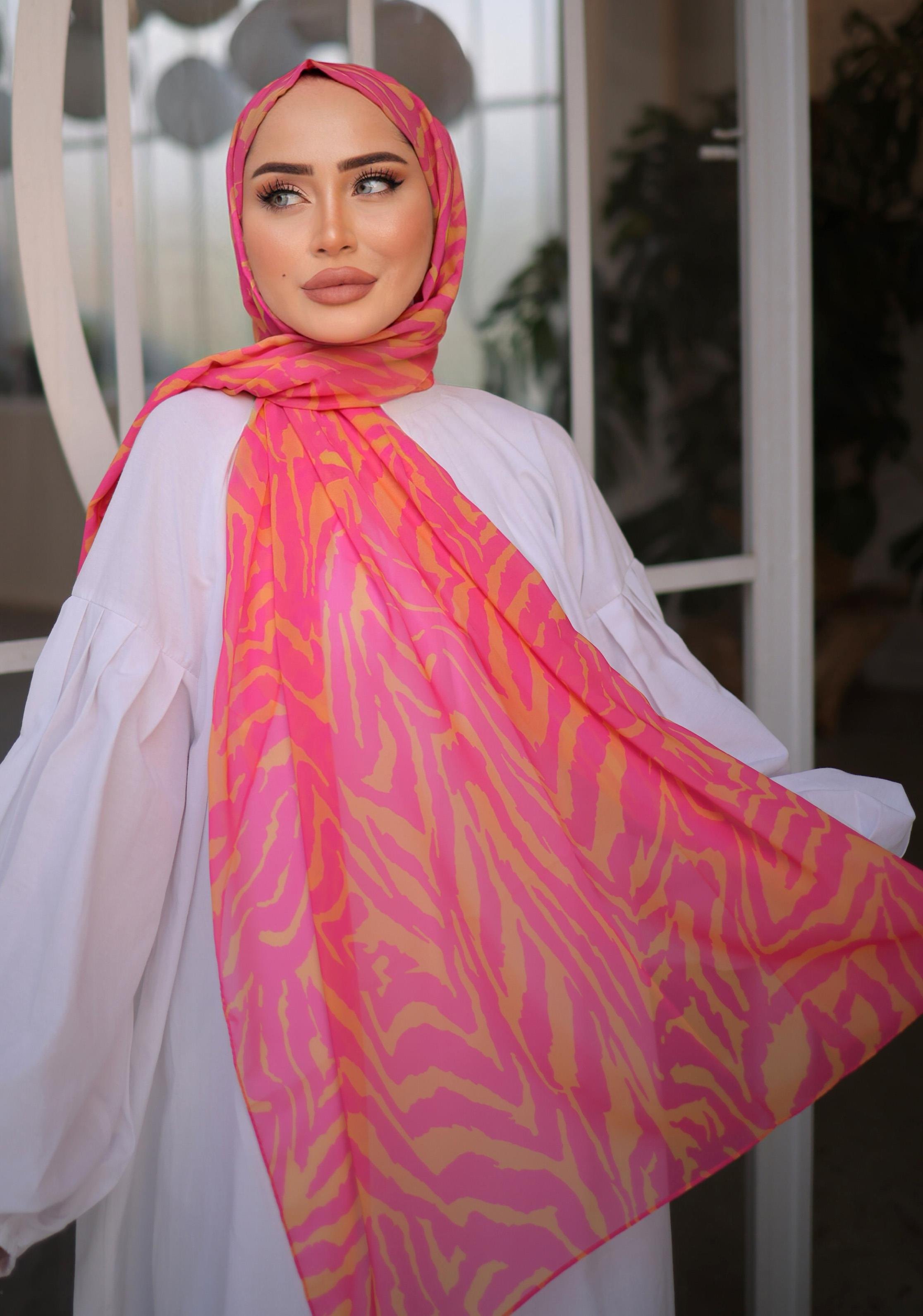 STELLA ZEBRA DESENLİ PEMBE ŞAL