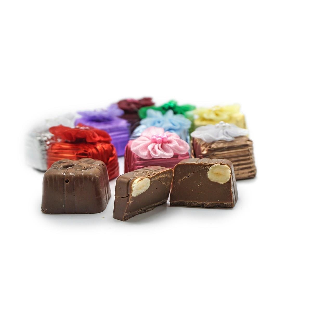 Dökme Çiçek Dekorlu Taş Çikolata Mix (1 Kg)