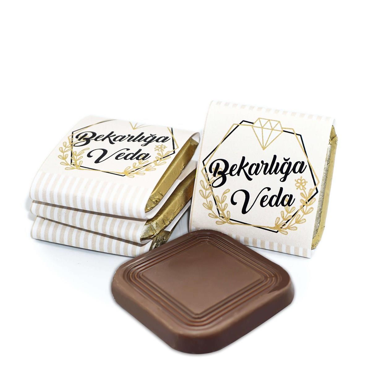 Nin Bekarlığa Veda Çikolatası Dökme Pırlanta Baskılı (200 Adet Madlen Çikolata)