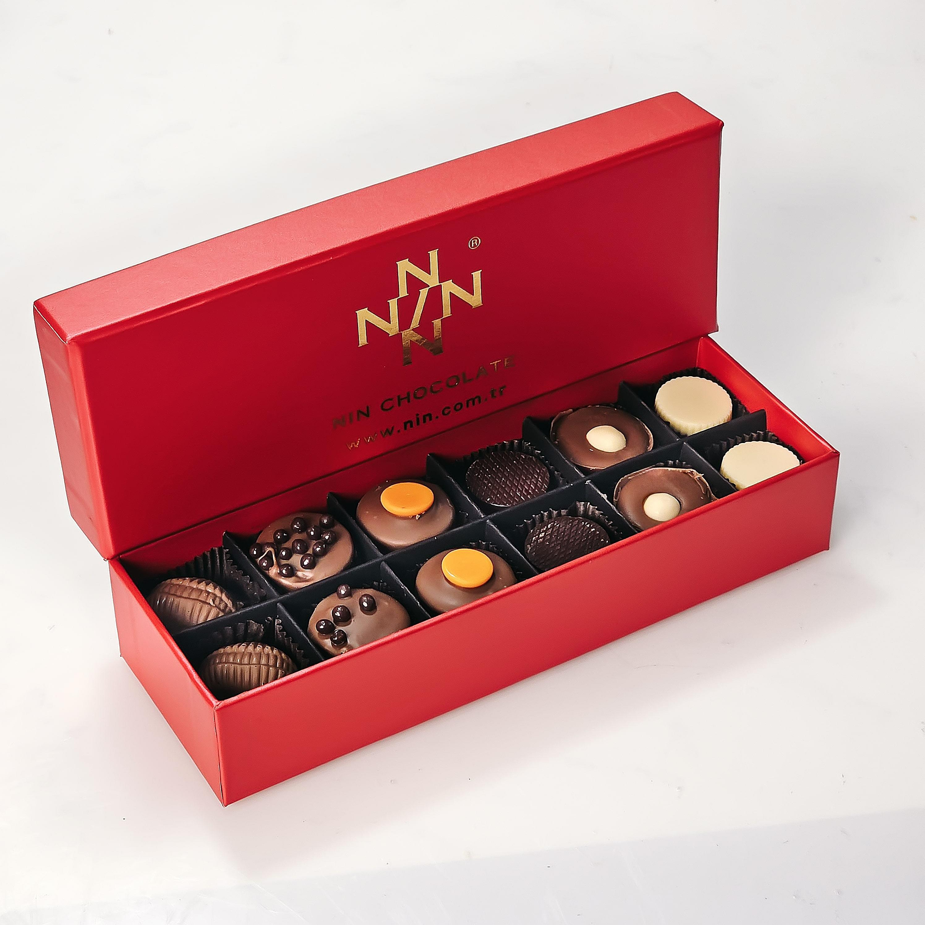 Nin Çikolata Kırmızı Kutu Spesiyal Çikolata 12 Adet