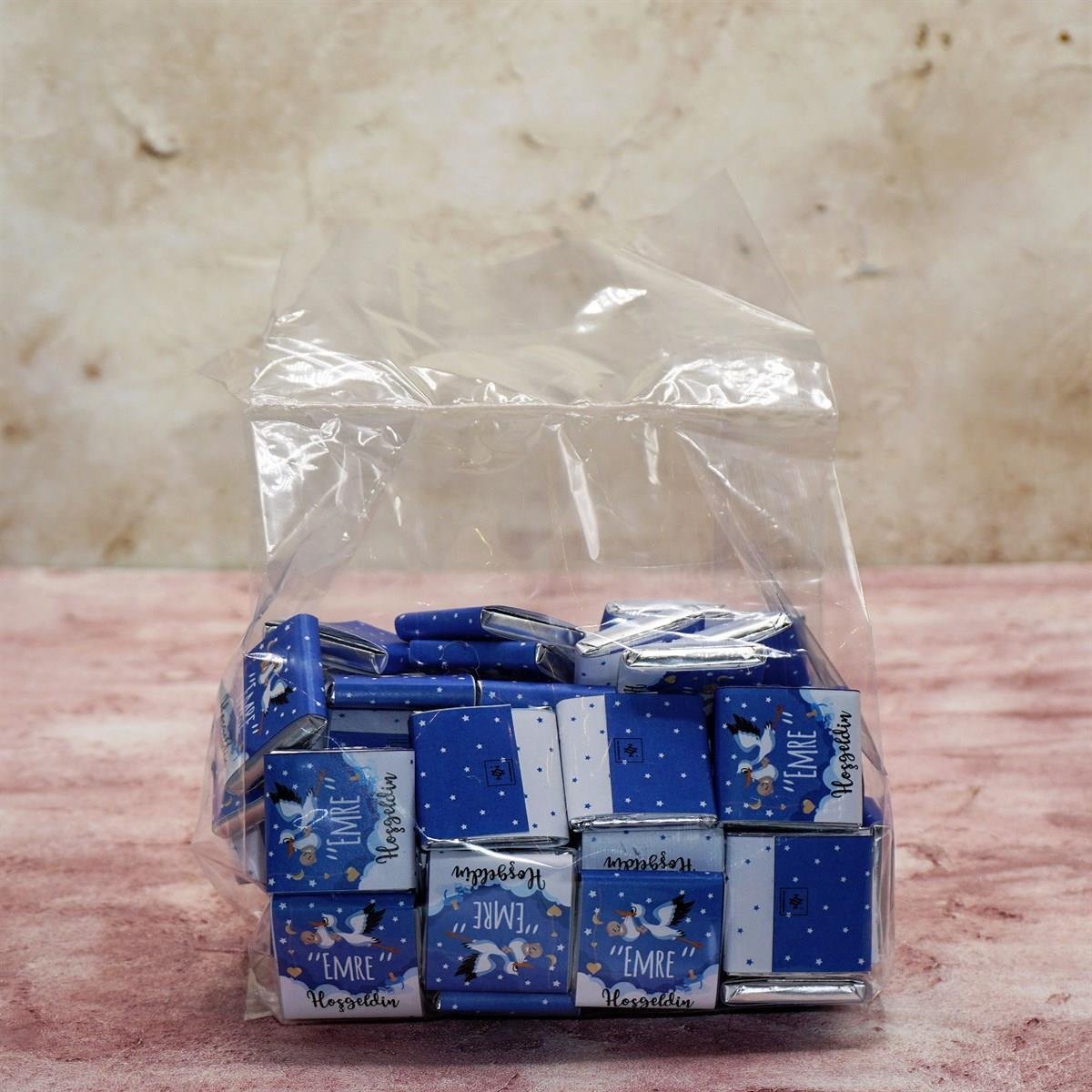 Nin Erkek Bebek Dökme Bebek Çikolatası Leylek (170 Adet Napoliten Çikolata)