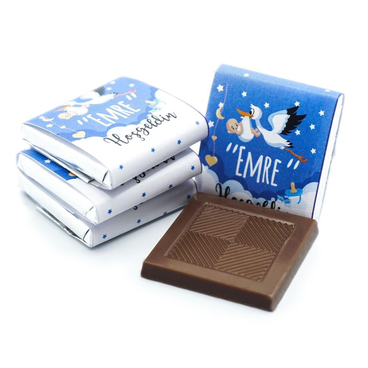 Nin Erkek Bebek Dökme Bebek Çikolatası Leylek (170 Adet Napoliten Çikolata)