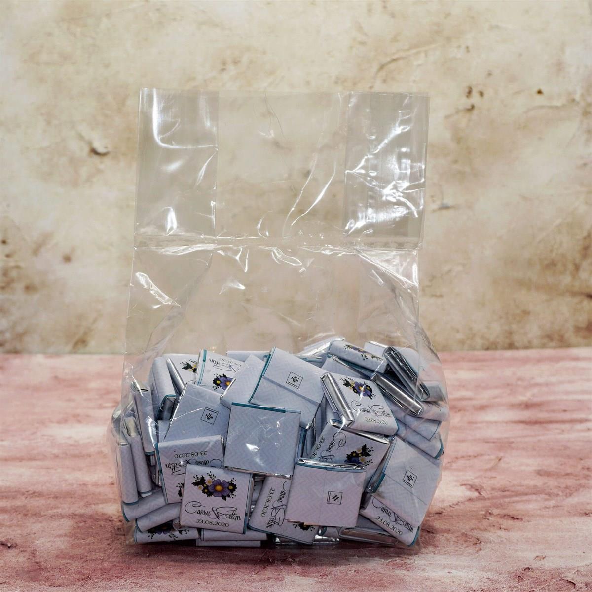 Nin Söz ve Nişan Çikolatası Dökme Çiçek Baskılı (170 Adet Napoliten Çikolata)