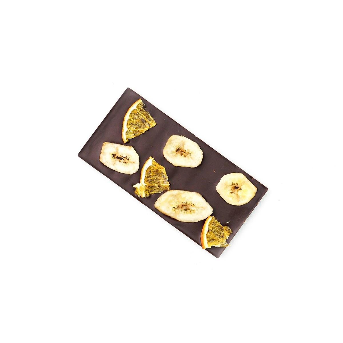 Portakallı-Muzlu Bitter Tablet Çikolata 110g