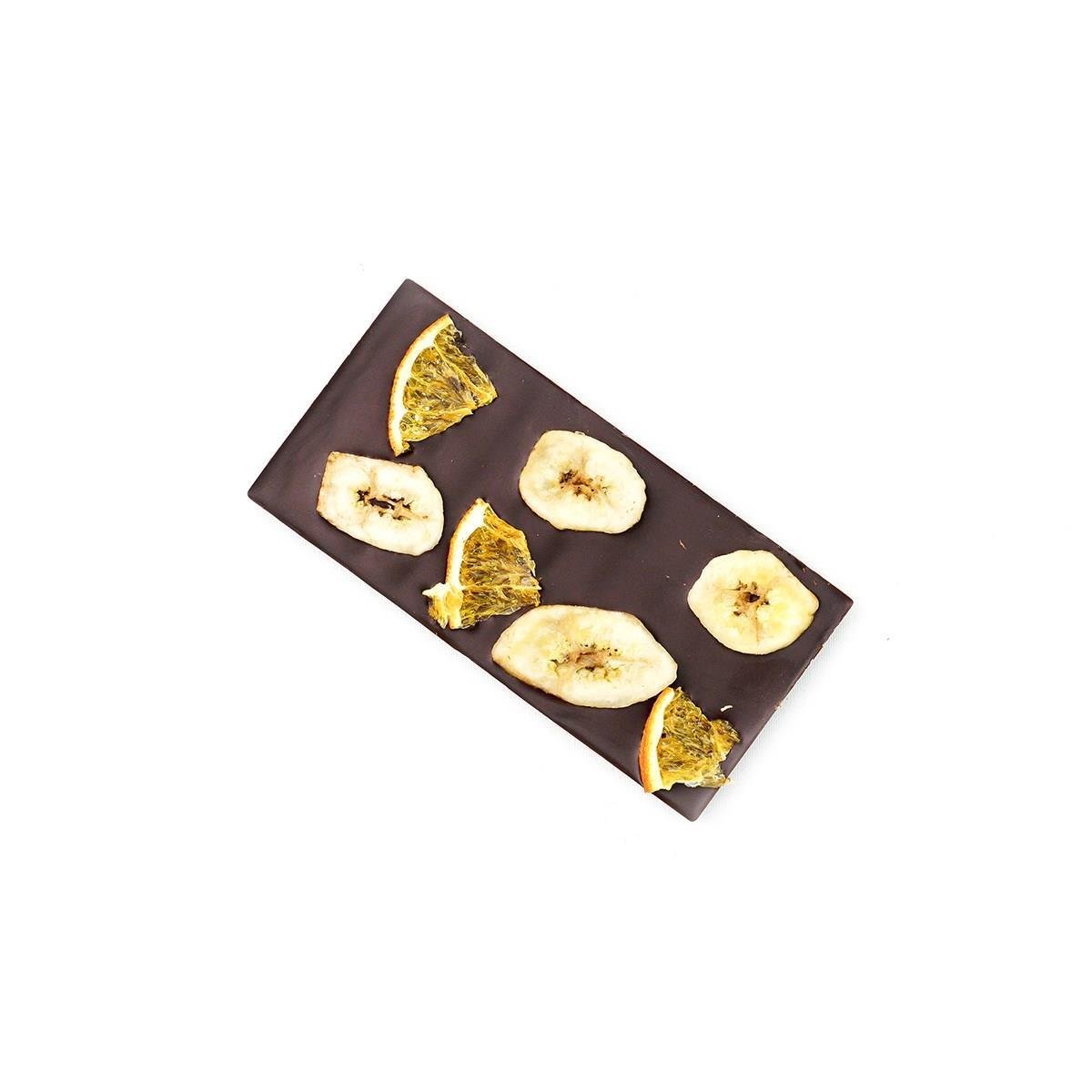 Portakallı-Muzlu Bitter Tablet Çikolata 110g