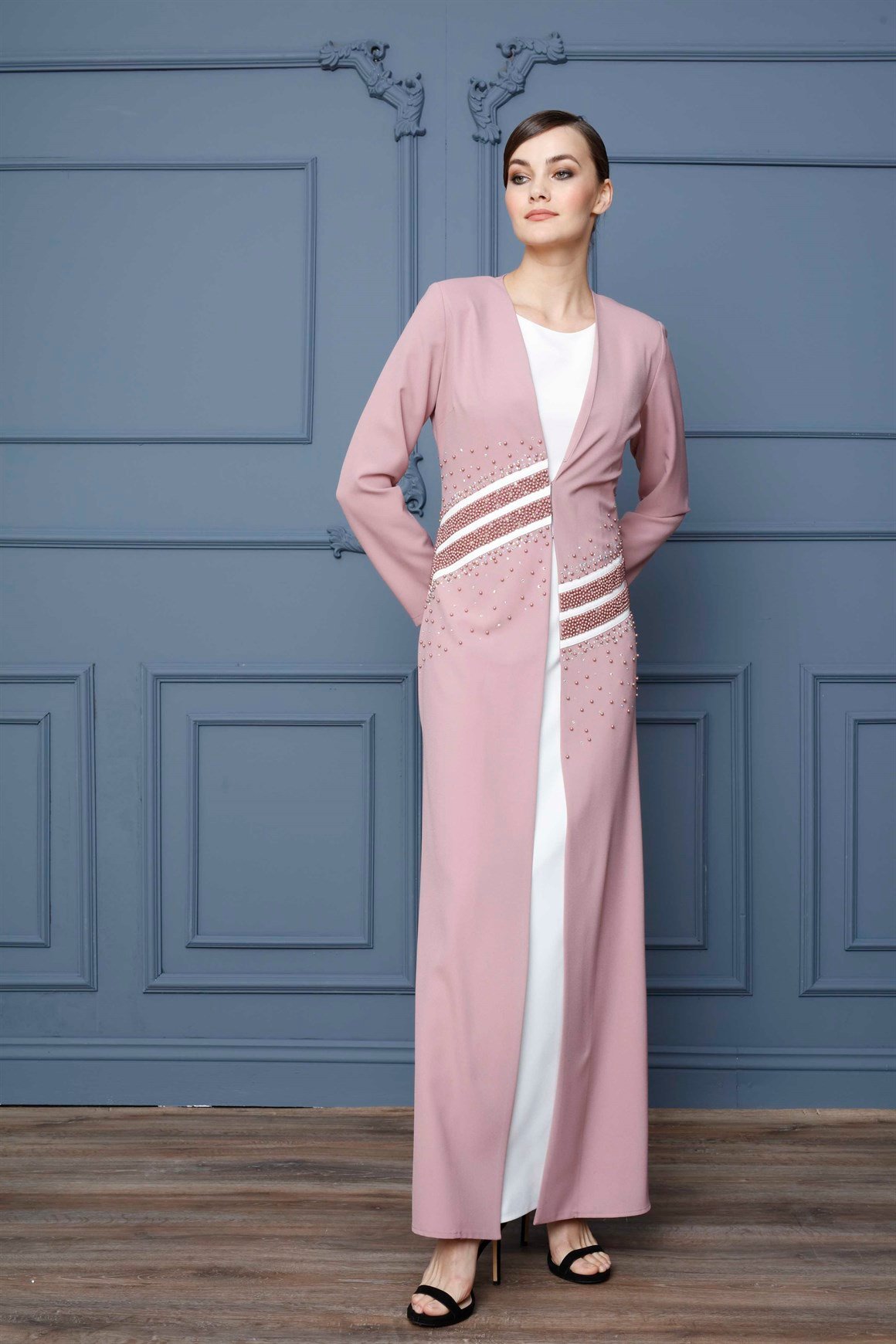 Powder - Long Jacket with Dress Stony Evening Gown