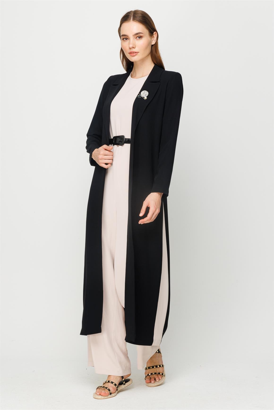 Tulum Üzeri Uzun Ceketli Takım  Taş