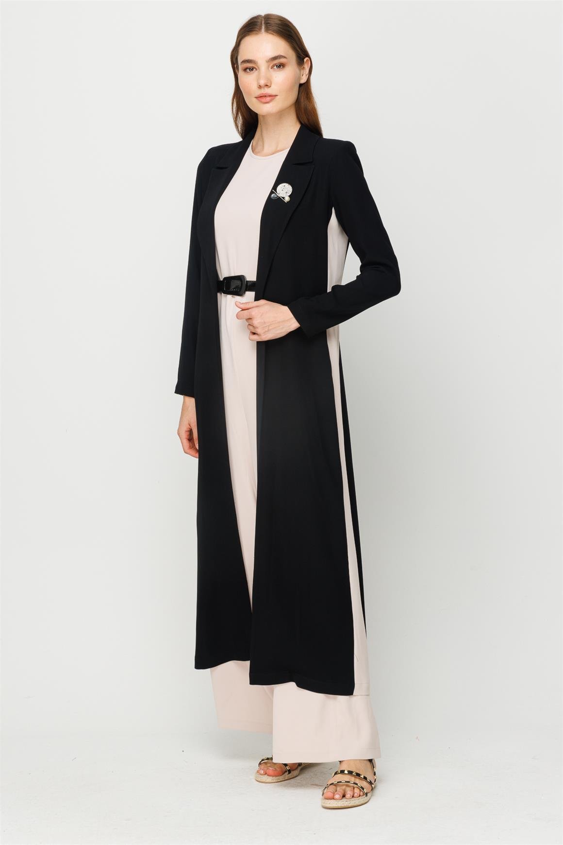 Tulum Üzeri Uzun Ceketli Takım  Taş