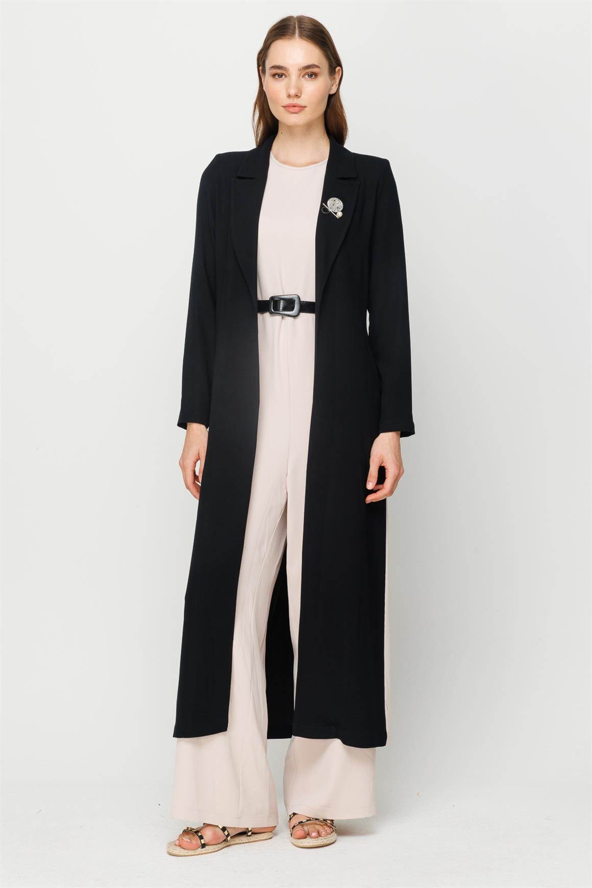 Tulum Üzeri Uzun Ceketli Takım  Taş