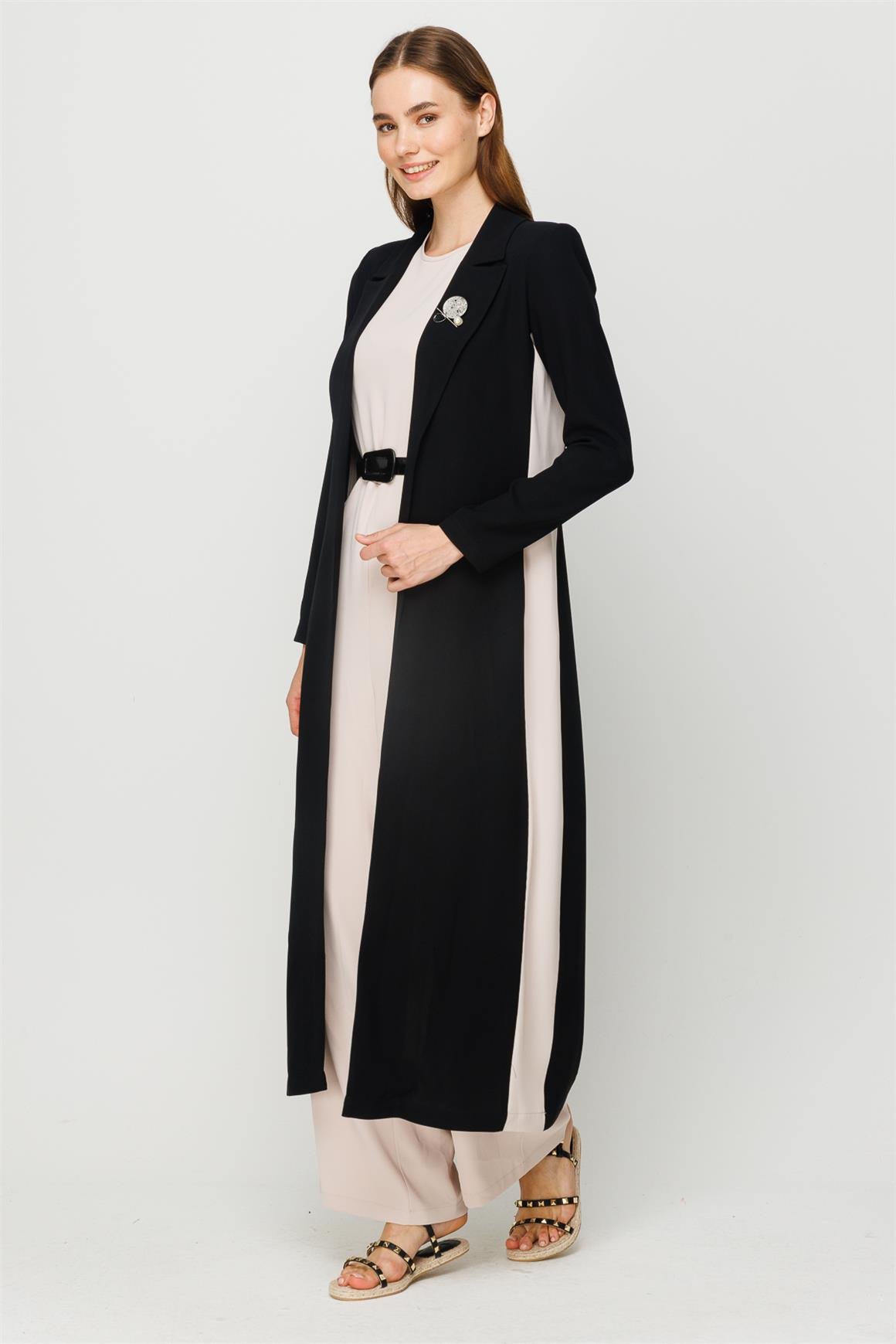 Tulum Üzeri Uzun Ceketli Takım  Taş